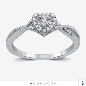 Elegant Silver Heart Ring Modern Bride from JC Penny